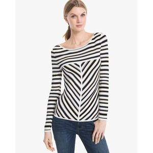 WHBM Seaside Striped Pullover Sweater Size MEDIUM